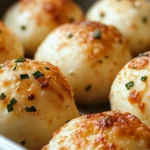 KNOBLAUCH-KÄSE-BÄLLCHEN IM GOLDENEN PARMESANMANTEL